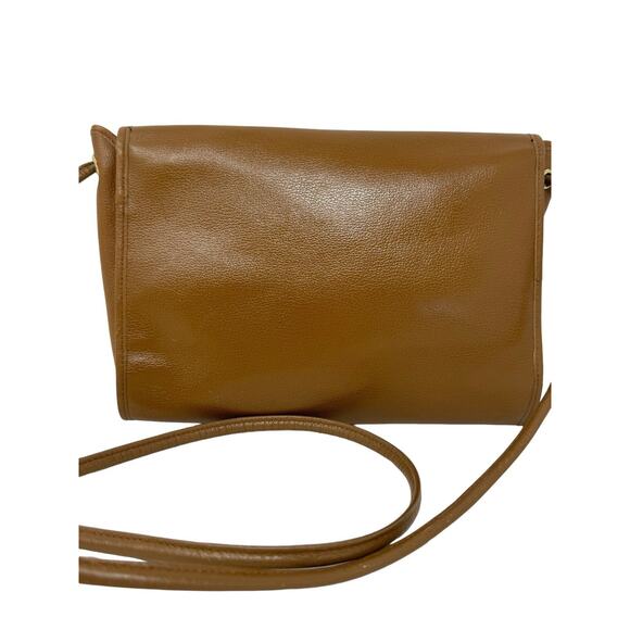 Vtg Christian Dior Leather Shoulder Bag Classic Brown Purse Thin Strap Dior Logo - Picture 2 of 15